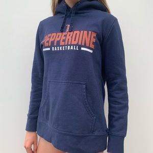pepperdine basketball navy hoodie/sweatshirt